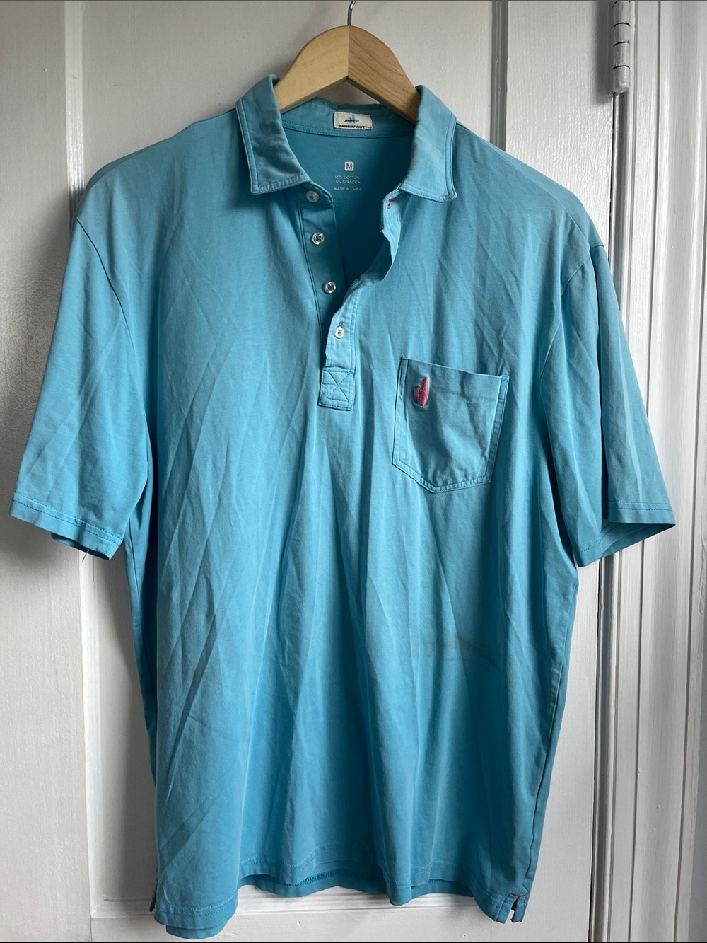 johnnie-O Short-Sleeve Polo in Turquoise